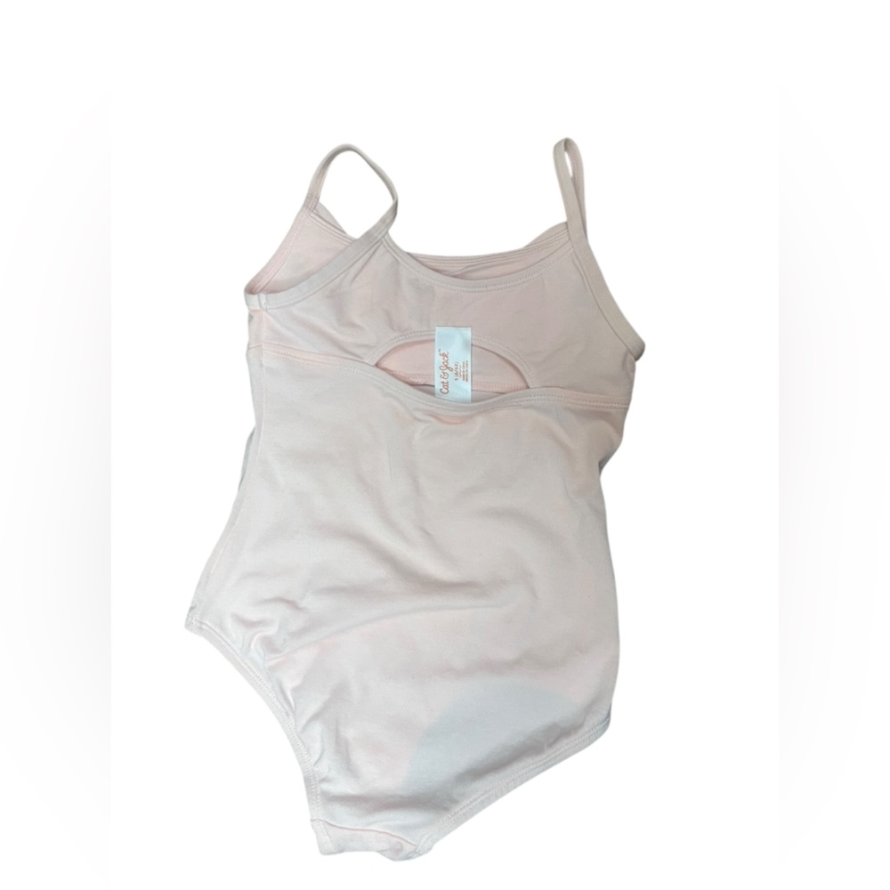 Little girls light pink bodysuit 6/6X & Capezio new cream ballet shoes 10.5N - Picture 4 of 4